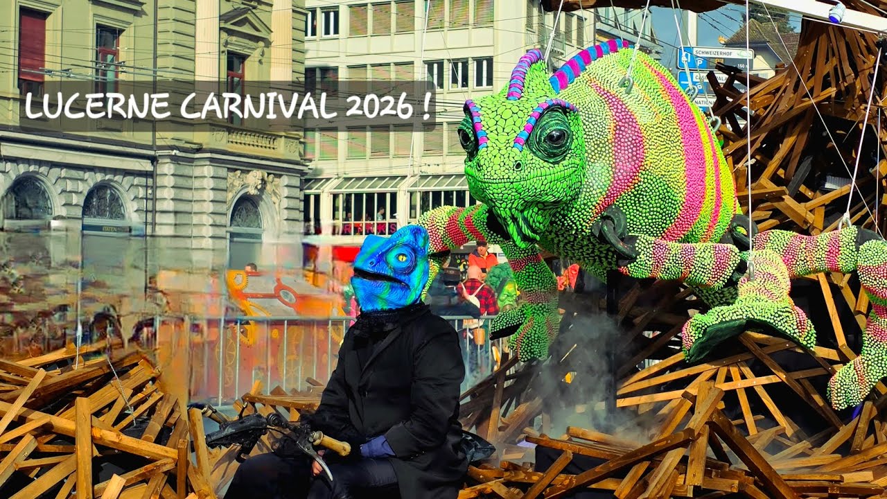 🔥 Lucerne Carnival 2026 🎭 ALL Parade Floats & Participants | One of Switzerland’s Biggest Carnivals!