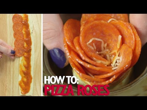 Pretty Cheese Pizza Roses Recipe | Valentine's Day Gift