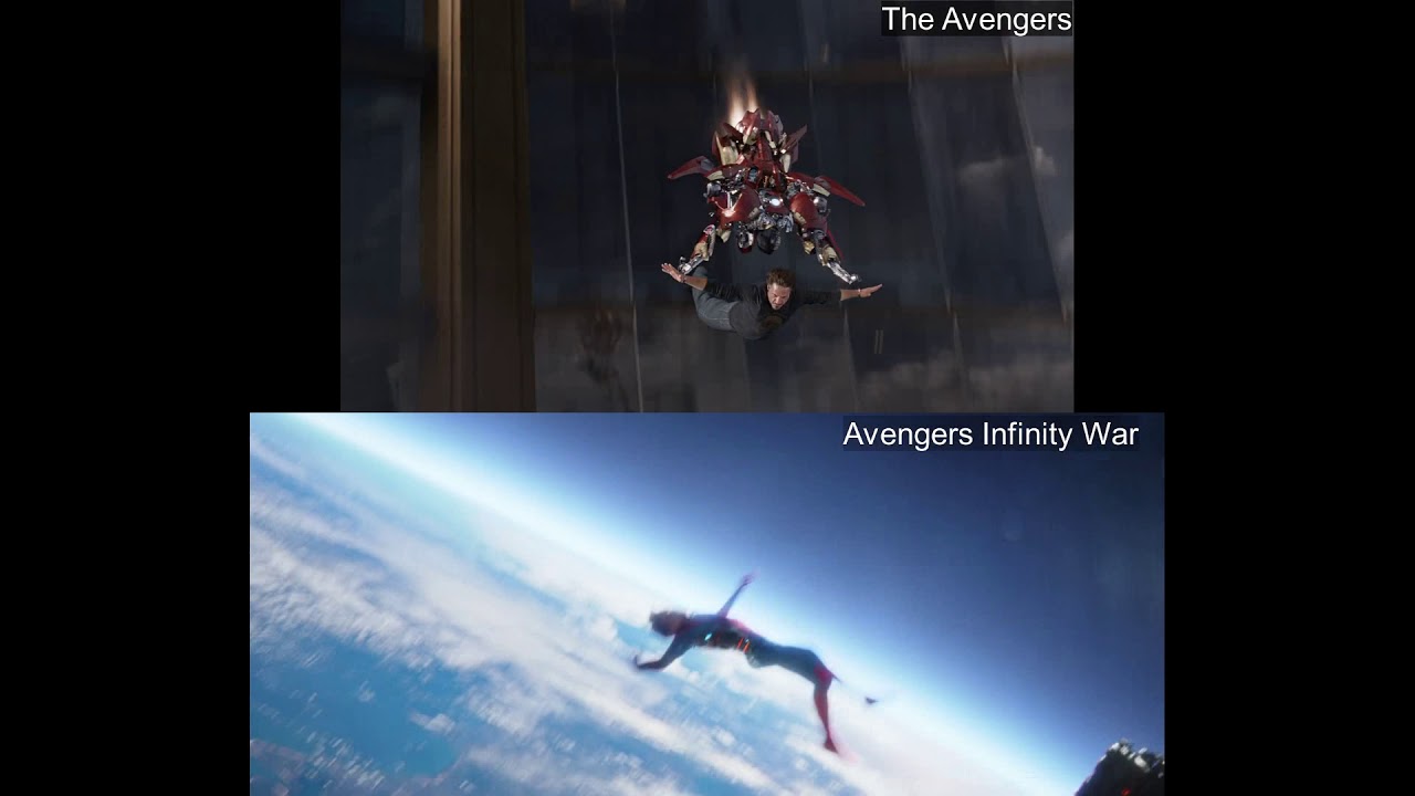 Comparison Scene : Marvel's The Avengers Vs Avengers Infinity War (Mark 7 Vs Iron Spider)
