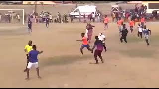 Sad but hilarious: This is how a referee was chased on a field of play for ruling out a goal