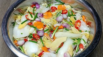 Cách Làm CẢI THẢO NGÂM NƯỚC MẮM- Kim chi cải thảo theo cách việt nam giòn ngon nhanh ăn cấp tốc