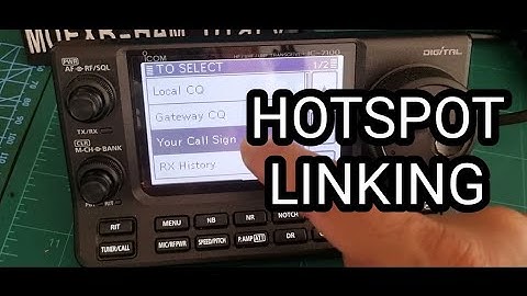 ICOM IC-7100 How to use Hotspot- Pi- Star