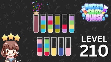 Water Sort Quest Level 210 Solution Walkthrough