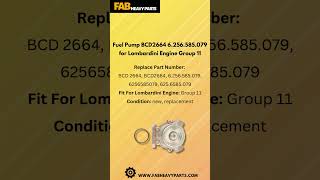 Fuel Pump BCD2664 6.256.585.079 for Lombardini Engine Group 11