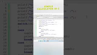 simple calculator problem in c | calculator | calculator program in c #code #program #shorts #viral