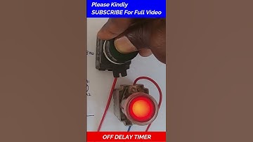 how off delay timer works | off delay timer wiring diagram#Shorts