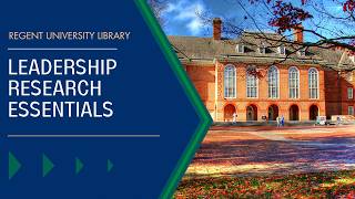 Information Leadership Research Essentials - Regent University Library News
