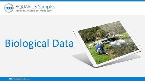 AQUARIUS Samples – Biological Data