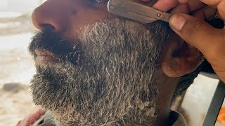 Extreme Beard Shave Straight Razor Clean Shave Satisfying Barber Asmr