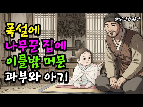폭설에 나무꾼이 재워준 과부와 아기, 알고 보니 사주 보는 아기 | 야담, 옛이야기, 민담, 전설, 오디오북
