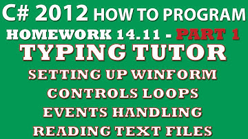 C# Programming Challenge 14.11: Typing Tutor Part 1 (C# KeyPress Event, C# winforms, form controls)