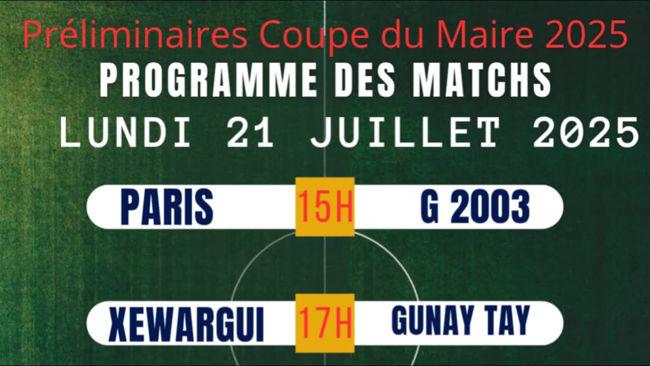 🔴En direct: Asc Paris vs Génération 
2003, préliminaire Coupe Maire au stade 🏟 iba Gueye de Mbacké