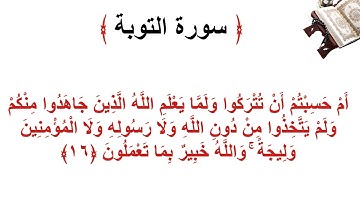 سورة التوبة الأية 16