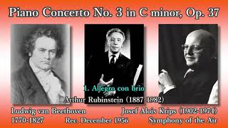 Beethoven: Piano Concerto No. 3, Rubinstein & Krips (1956