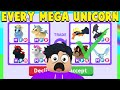 I traded EVERY MEGA UNICORN in Adopt Me! (FIRST EVER)