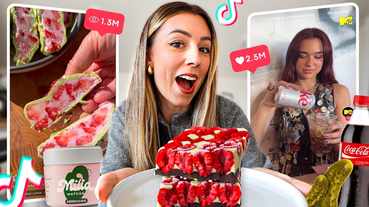 Je teste des RECETTES VIRALES TIKTOK 🍓🍫 ... verdict ?