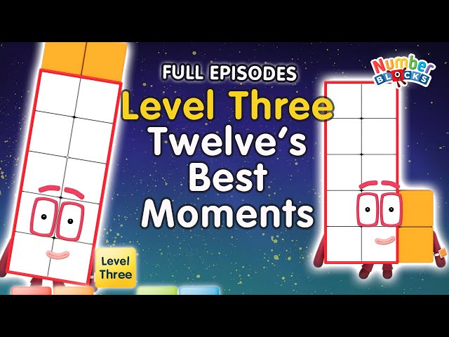 @Numberblocks- #BacktoSchool | Level Three | All the Best Twelve Moments | FULL EPISODES class=