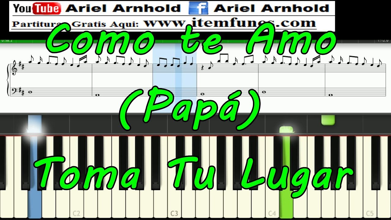 COMO TE AMO Toma Tu Lugar Marcos PIANO Tutorial Acordes