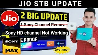 JIO STB 2 BIG UPDATE | Jio TV Plus Removed 1 sony channel | Sony MAX HD Channel नहीं चल रहा