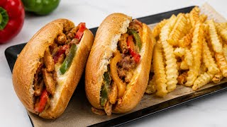 The BEST Chicken Fajita Sandwiches 😋🔥 | Easy & Delicious Recipe