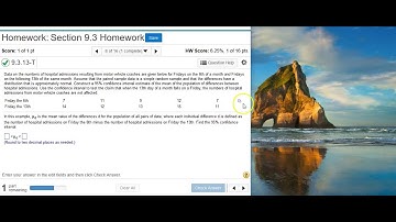 Using StatCrunch to construct a CI for two matched pair means of hospital admissions
