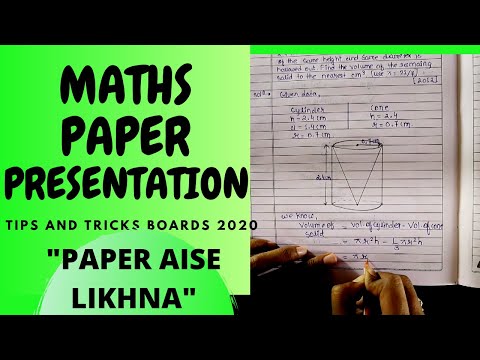 maths board paper presentation