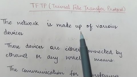 TFTP || Trivial File Transfer Protocol