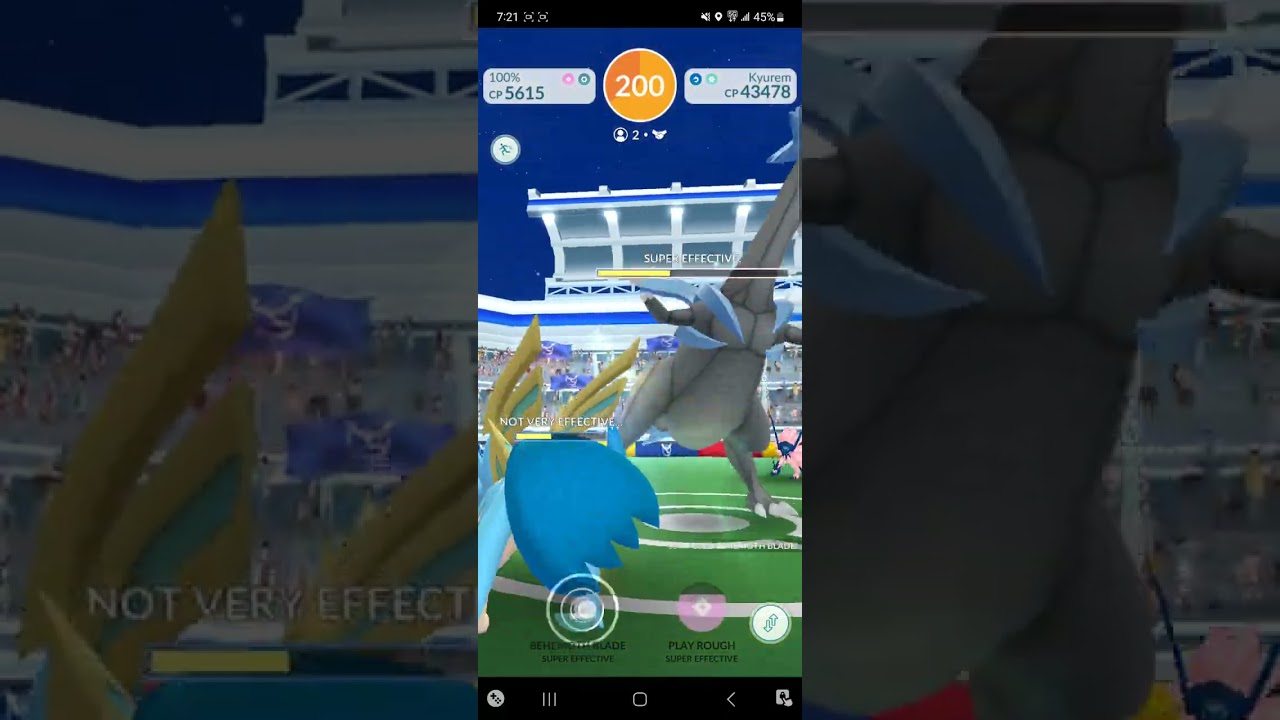 Kyurem raid duo! No weather boost or helpers! 