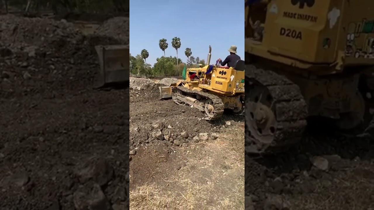 Abul pushes the ground flat.