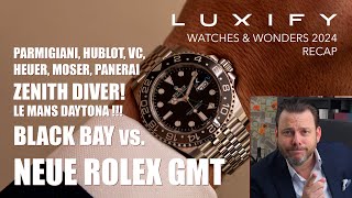 Rolex GMT-Master II, Tudor Black Bay 41 & 58 GMT, Zenith Defy Diver, Le Mans Daytona, Patek, Panerai