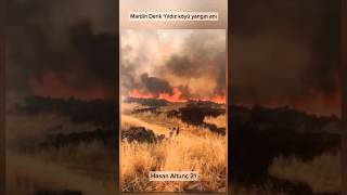 Mardin Derik Yıldız köyü yangın anı... #mardin #derik #yangın