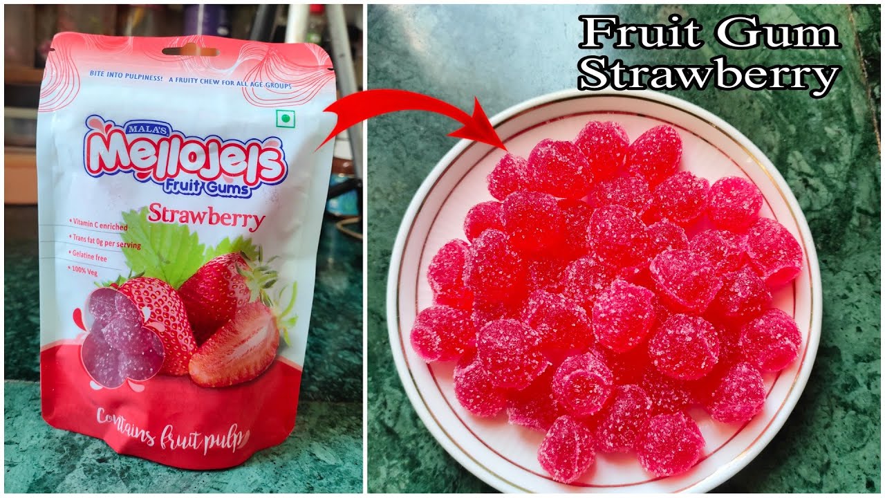 Mellojels Fruit Gum Straberry Flavour Review l Fruit Gum Review l
