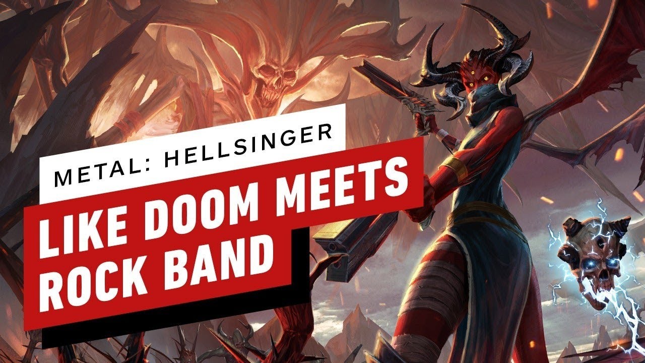 DOOM meets Rock Band?! Welcome to Metal: Hellsinger. #steam #pc #gamin, metal  hell singer