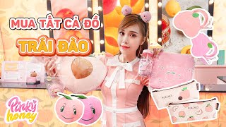 THỬ THÁCH MUA TẤT CẢ ĐỒ TRÁI ĐÀO | PINKY HONEY