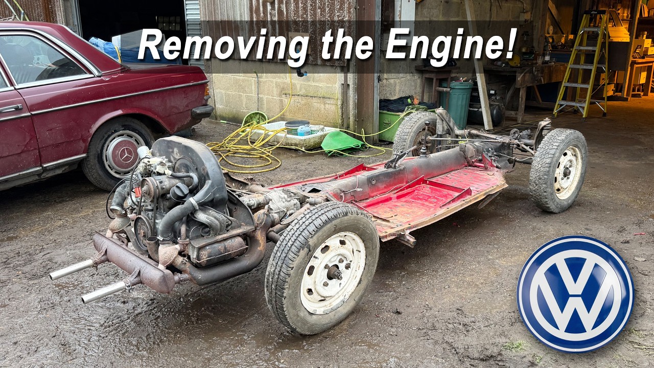 1970 VW Beetle Restoration - Removing the Engine - Part 6
