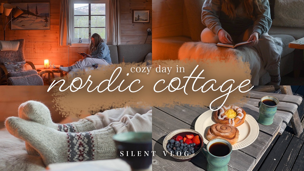 Cozy Day in a Norwegian Cabin✨| Breakfast, Waterfall, Reading | Slow Living Vlog