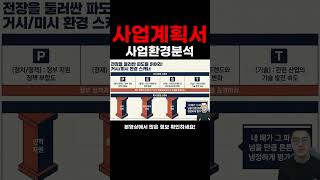 사업계획서 사업환경분석은 이렇게!