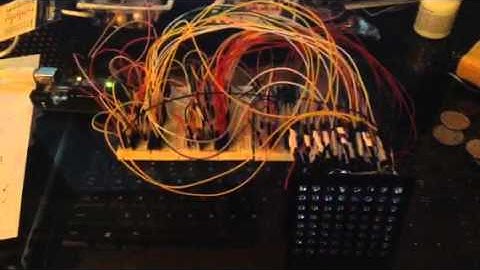 Arduino Shift Register 8x8 LED Matrix -Tetris