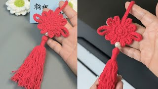 картинка: вязать китайский узел крючком