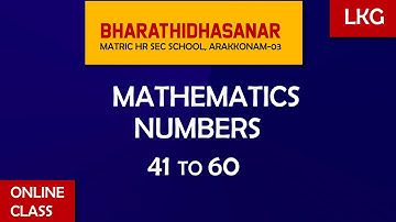 Mathematics | LKG | Numbers | Bharathidhasanar Matric Hr Secondary School