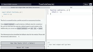 Lesson 24 | ES6 | Create an Export Fallback with export default