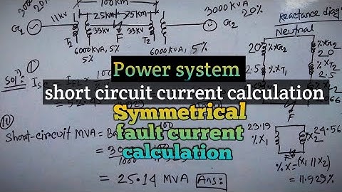 Symmetrical fault current calculation in power system part-04 #short_circuit_current