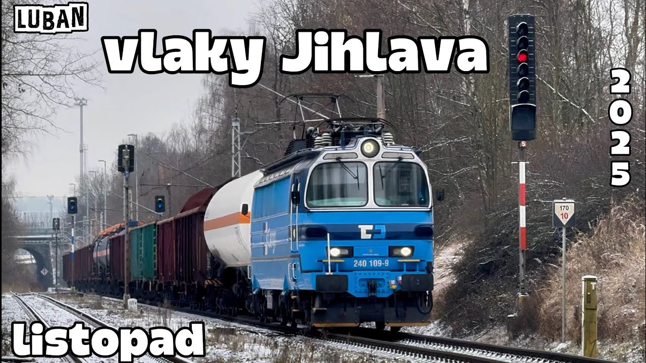 vlaky Jihlava listopad 2025 , Luban vlaky nejen z Jihlavy