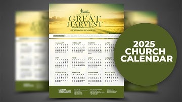 How to design a 2025  church calendar in photoshop