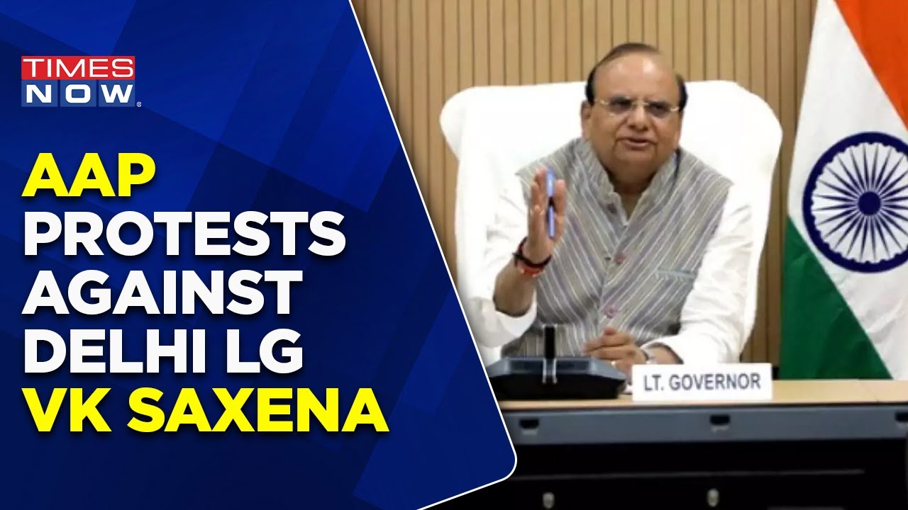 AAP Leaders Stage Protest Against Delhi LG As Tussle Continues To Escalate | English News |Times Now