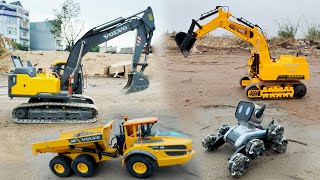 Download Lagu Xe Cẩu Múc Cát , Máy Xúc Điều Khiển Từ Xa lội nước, Xe Tải , Xe Ben chở Đất , Ô Tô Đồ Chơi Chó Robot MP3