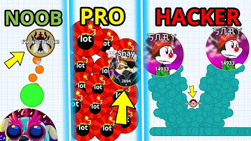 NOOB vs PRO vs HACKER in Agar.io Mobile