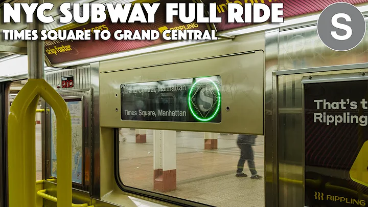 42nd Street Shuttle Full Ride from Times Square to Grand Central | NYC Subway