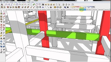 Class Project Concrete slab and Frame Analysis shown in sketchup