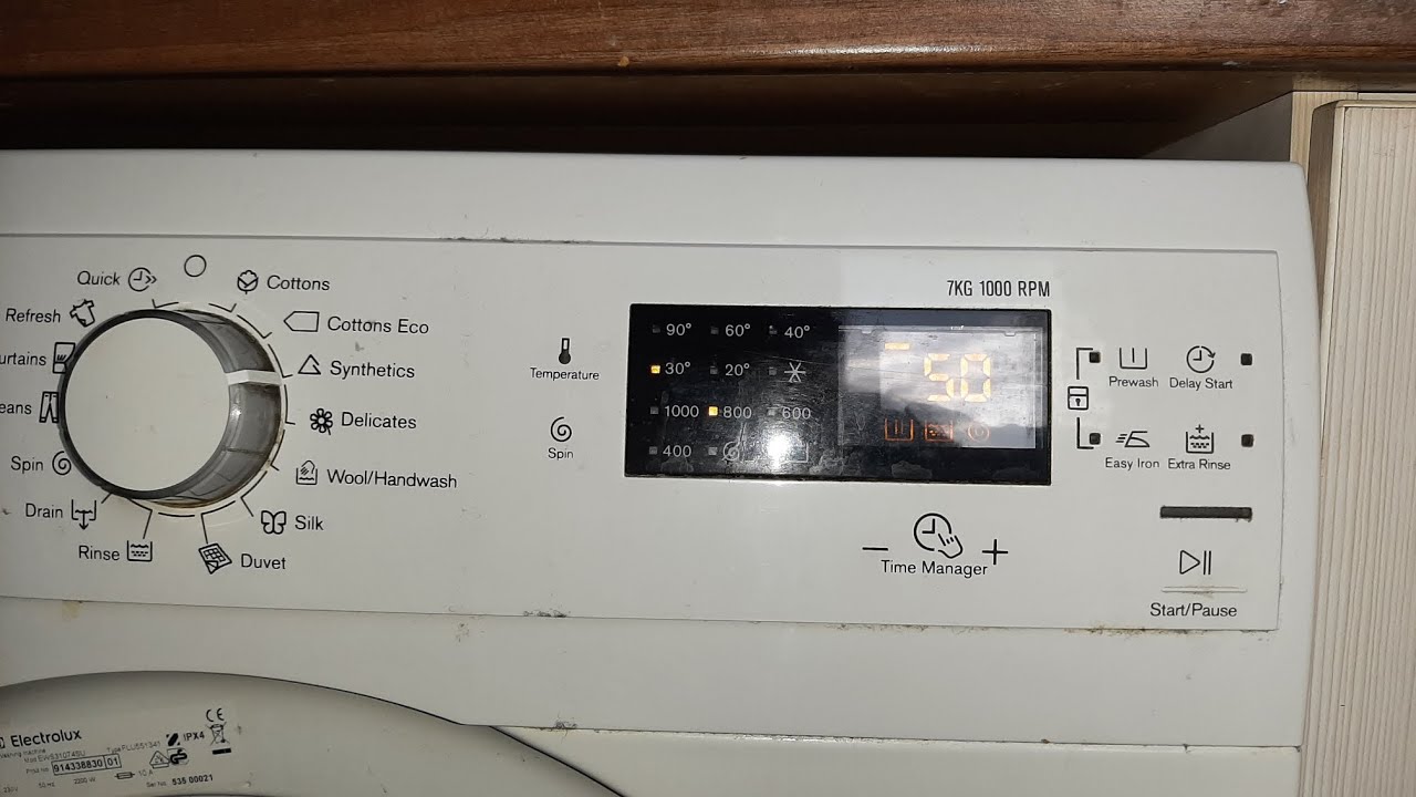 Electrolux Timemanager EWS31074SU-Synthetics 30 quick,800RPM,No options